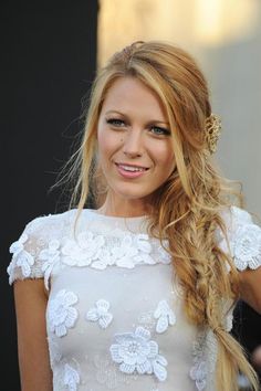 blonde celebrity with triple braid