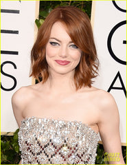 Emma Stone with red toussled waved hair