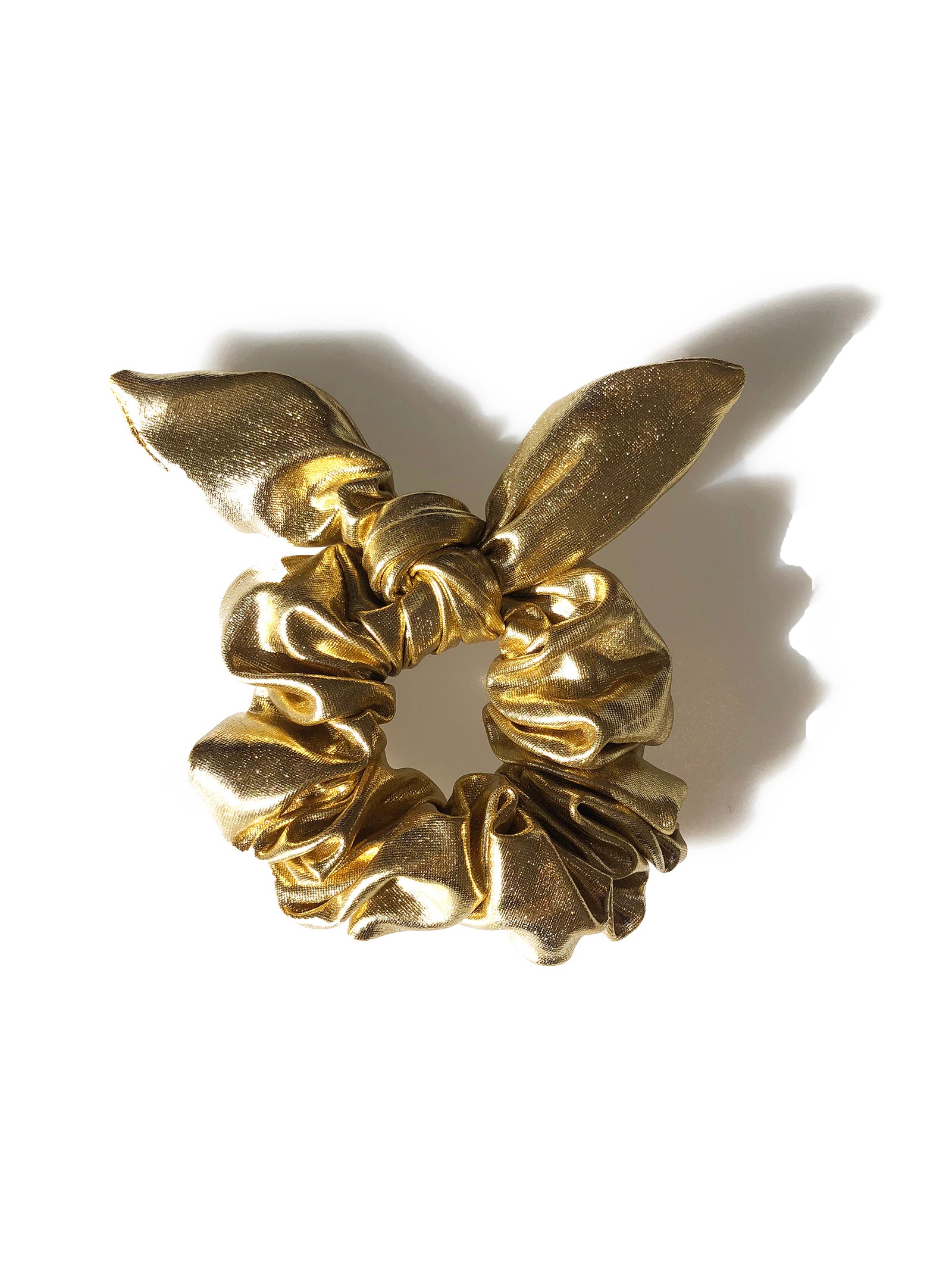 Gold Sassy Bow Scrunchie