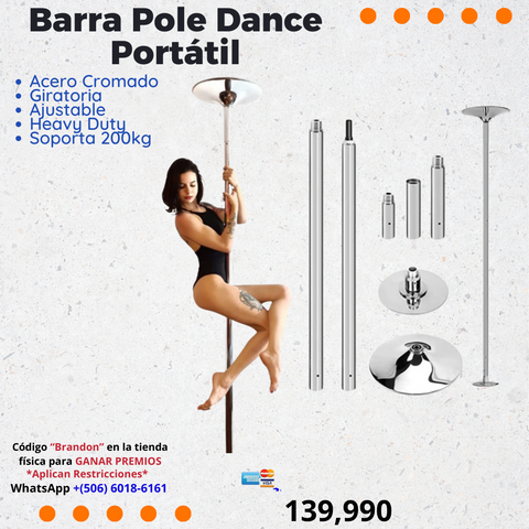 barra pole dance portatil