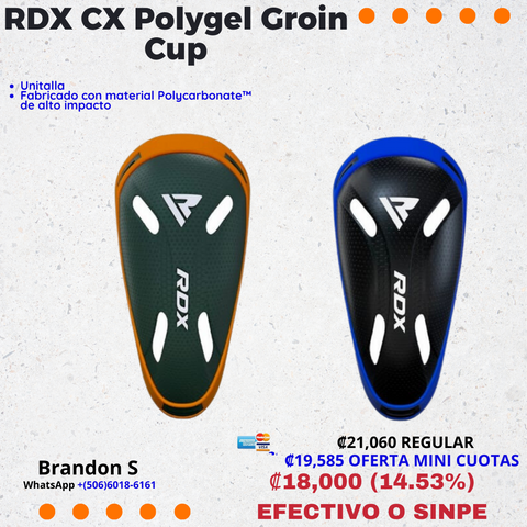 RDX CX Polygel Groin Cup: Máxima Protección en el Combate