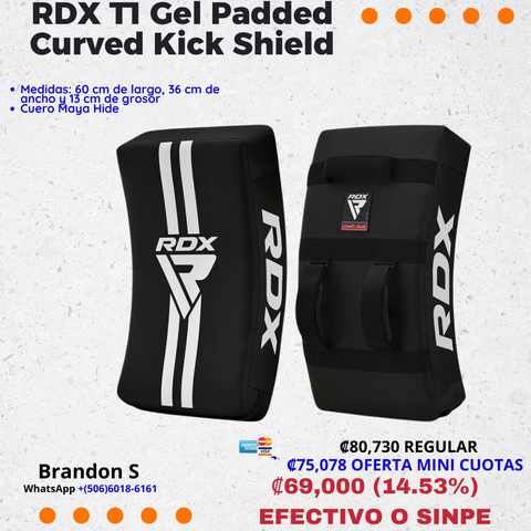 RDX T1 Gel Padded Curved Kick Shield