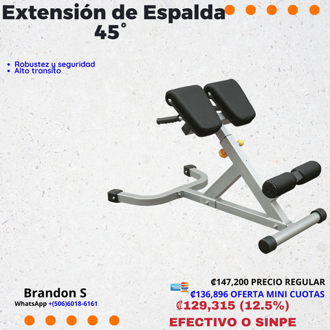 Extensión de Espalda 45°