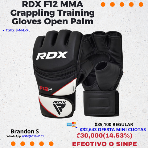 RDX F12 MMA Grappling Training Gloves Open Palm - Tu Aliado en el Entrenamiento
