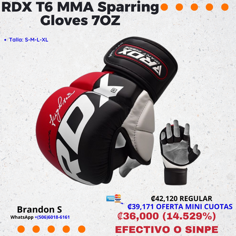 RDX T6 MMA Sparring Gloves 7OZ