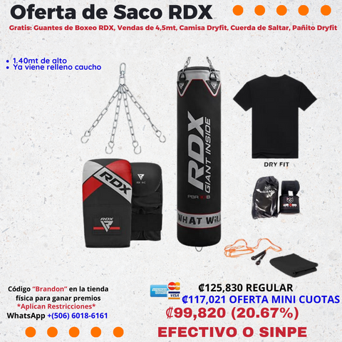 saco rdx oferta