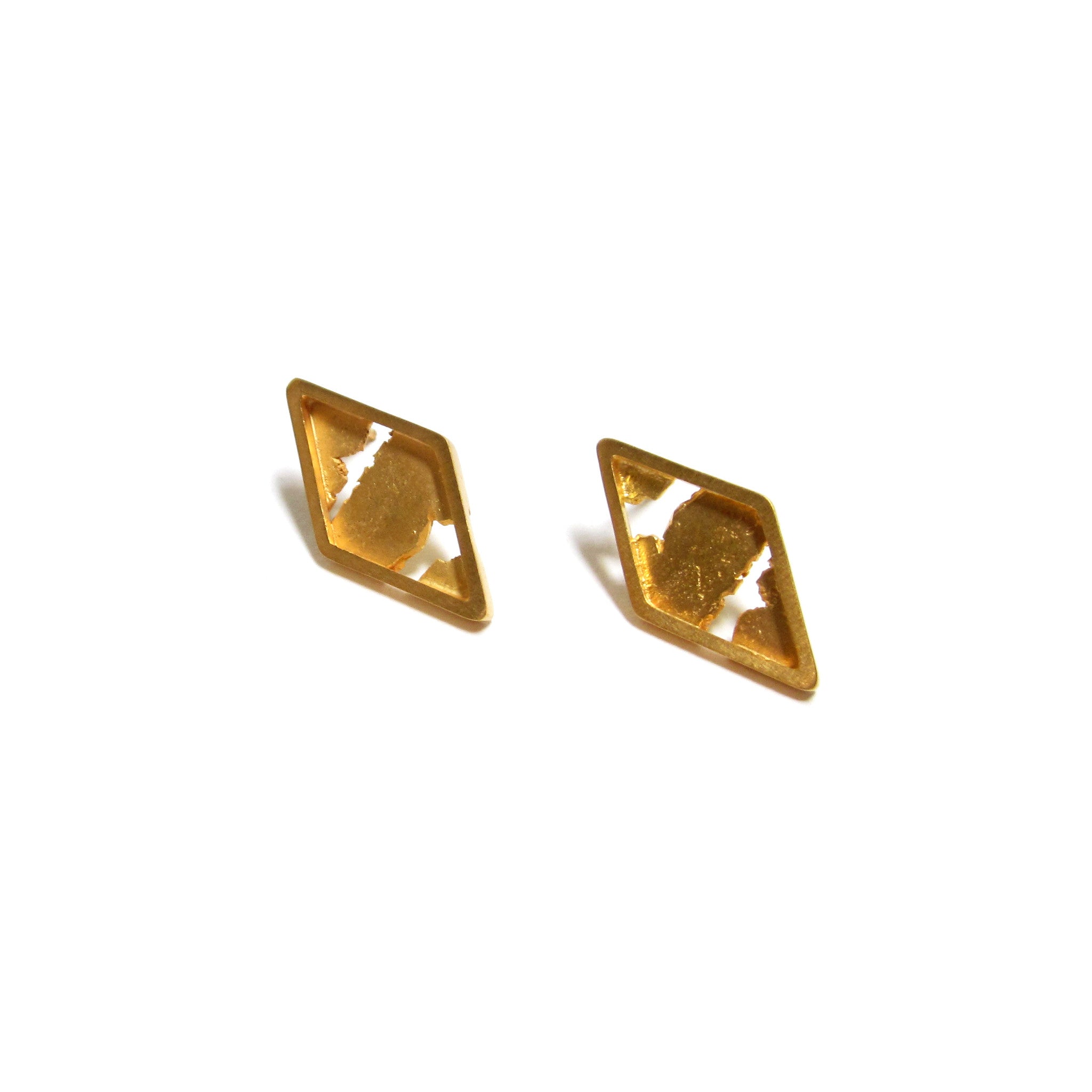 Torn Diamond Stud Earrings