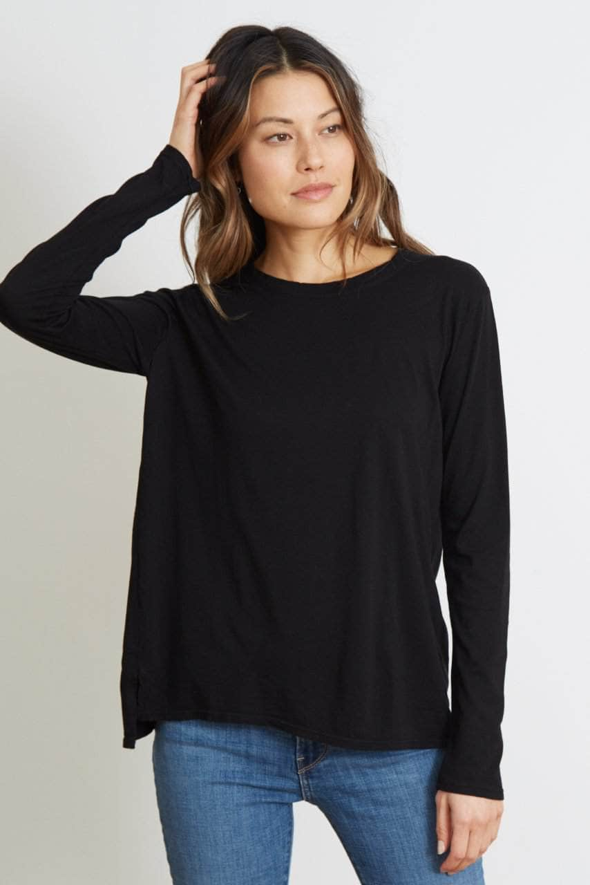 The Suzanne - Classic Fit Long Sleeve - Black Sand - good hYOUman product image