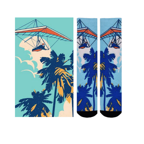 Sierra Socks Gliding Through Paradise Pattern Unisex Socks🧦