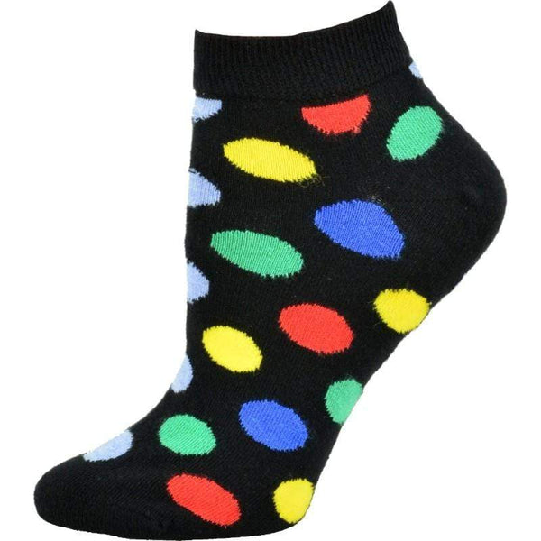 Women's Polka Dot Pattern Low Cut Combed Cotton Socks, Opaque And Stylish Socks 🧦
