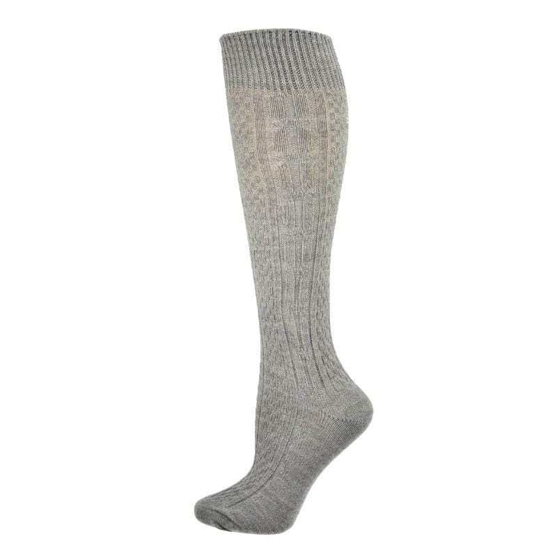 Classic Cable Knit Acrylic Knee High Socks 3 Pair Pack Women