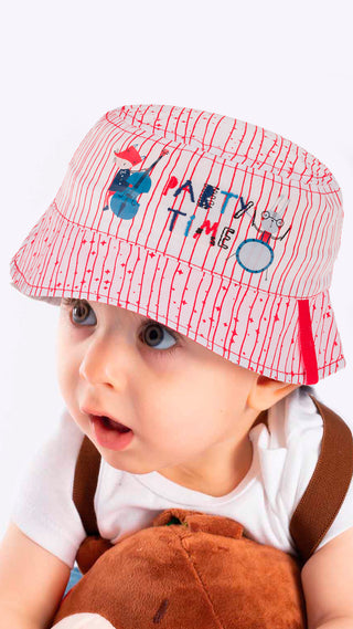 Backhoe Loader Embroidery - Infant Boy Bucket Hat 0-18 Months