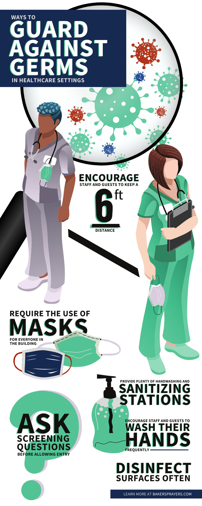 Ways To Guard Against Germs in Healthcare Settings infographic