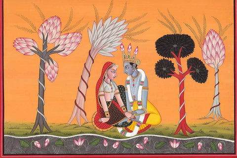 Basholi painting - traditional indian artform