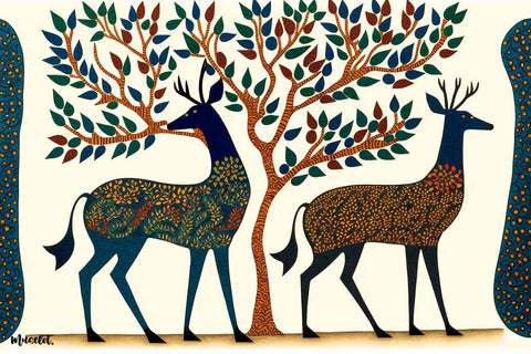 Gond painting - traditional indian artform