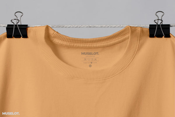 Mustard plain t shirt for men