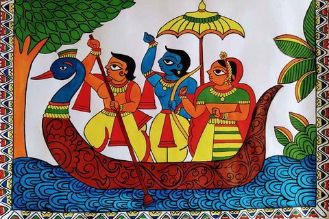 Phad painting - traditional indian painting style 