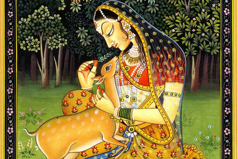 Rajasthani rajput painting - indian traditional artform 
