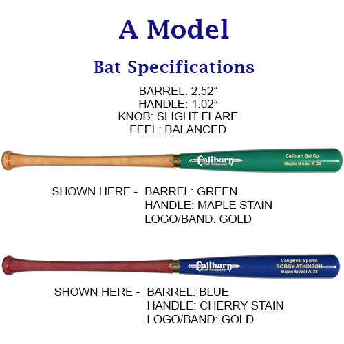 A Model - Maple Baseball Bat – Caliburn Bat Co.