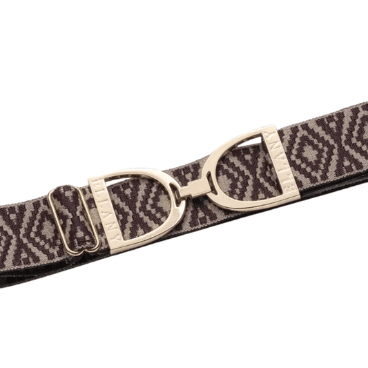 with monogram elastic belt