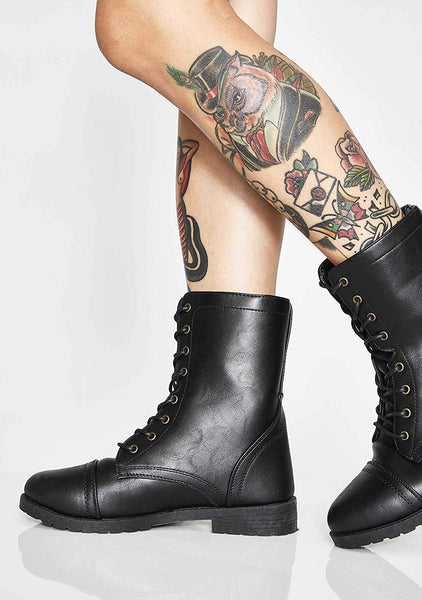 lace up military boots womens