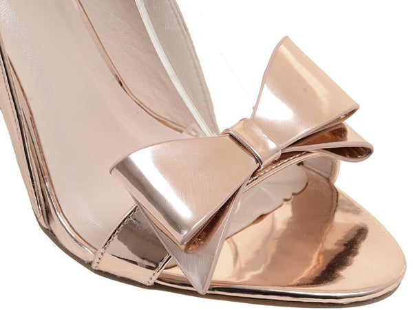 champagne metallic shoes