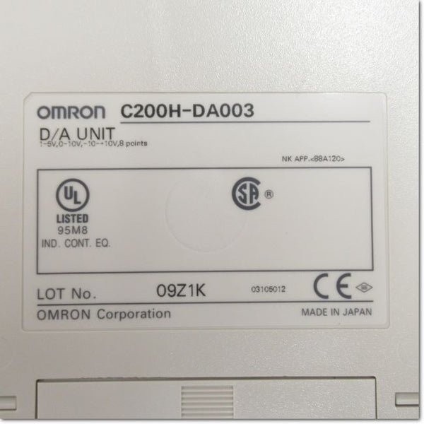 OMRON(オムロン) アナログ出力ユニット C200H-DA003-