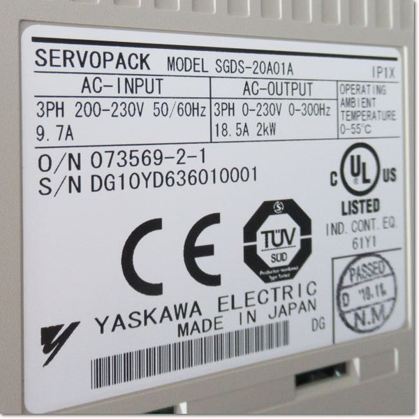 当店は最高な サービスを提供します YASKAWA 安川SGDMシリーズサーボドライブ SGDM-50ADA-R 200-230V 