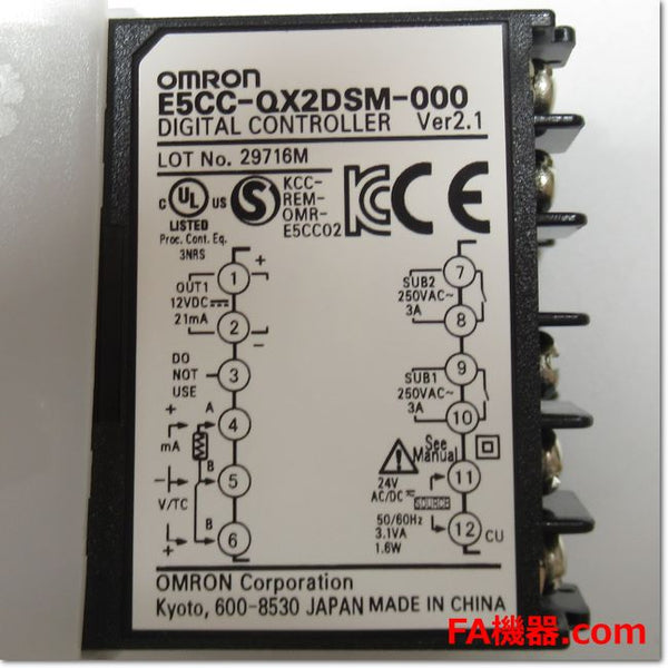75％以上節約 OMROM オムロン E5CC-RX2DSM-800 温調器 AC DC24