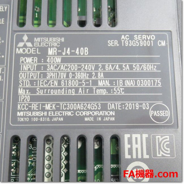 三菱電機  MR-J4-40B サーボアンプ SSCNETIII H対応 0.4kW用 三相または単相AC200V〜240V - 4