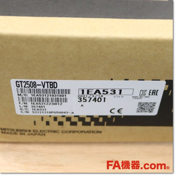 Japan (A)Unused,GT2508-VTBD GOT本体 8.4型 VGA[640×480] TFTカラー液晶 メモリ32MB  DCタイプ,อะไหล่เครื่องจักร,Machine Parts,มือสอง,Secondhand –