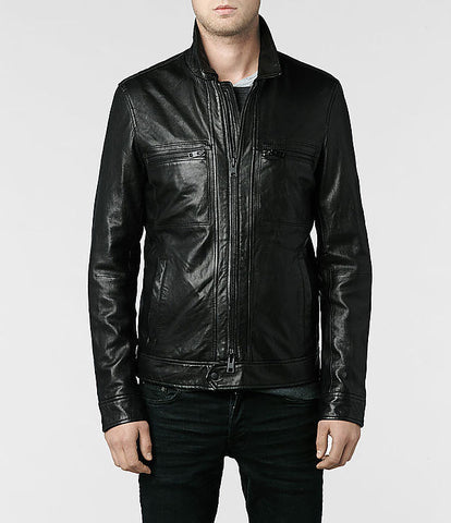 Black Mens Lambskin Leather Jacket  [1100071] Black Austin, XS :  : Clothing, Shoes & Accessories