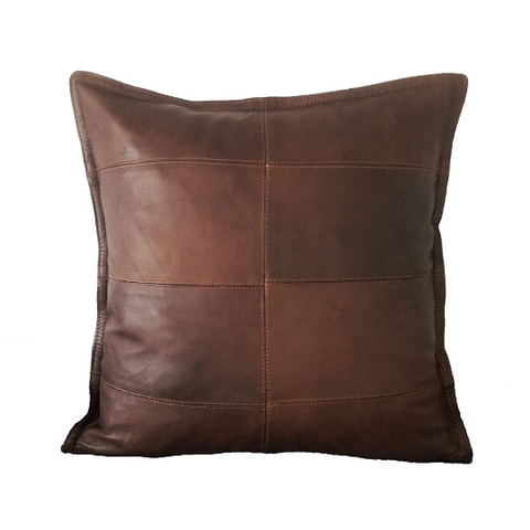 Light Brown Faux Leather Lumbar Pillow Covers - Soft And