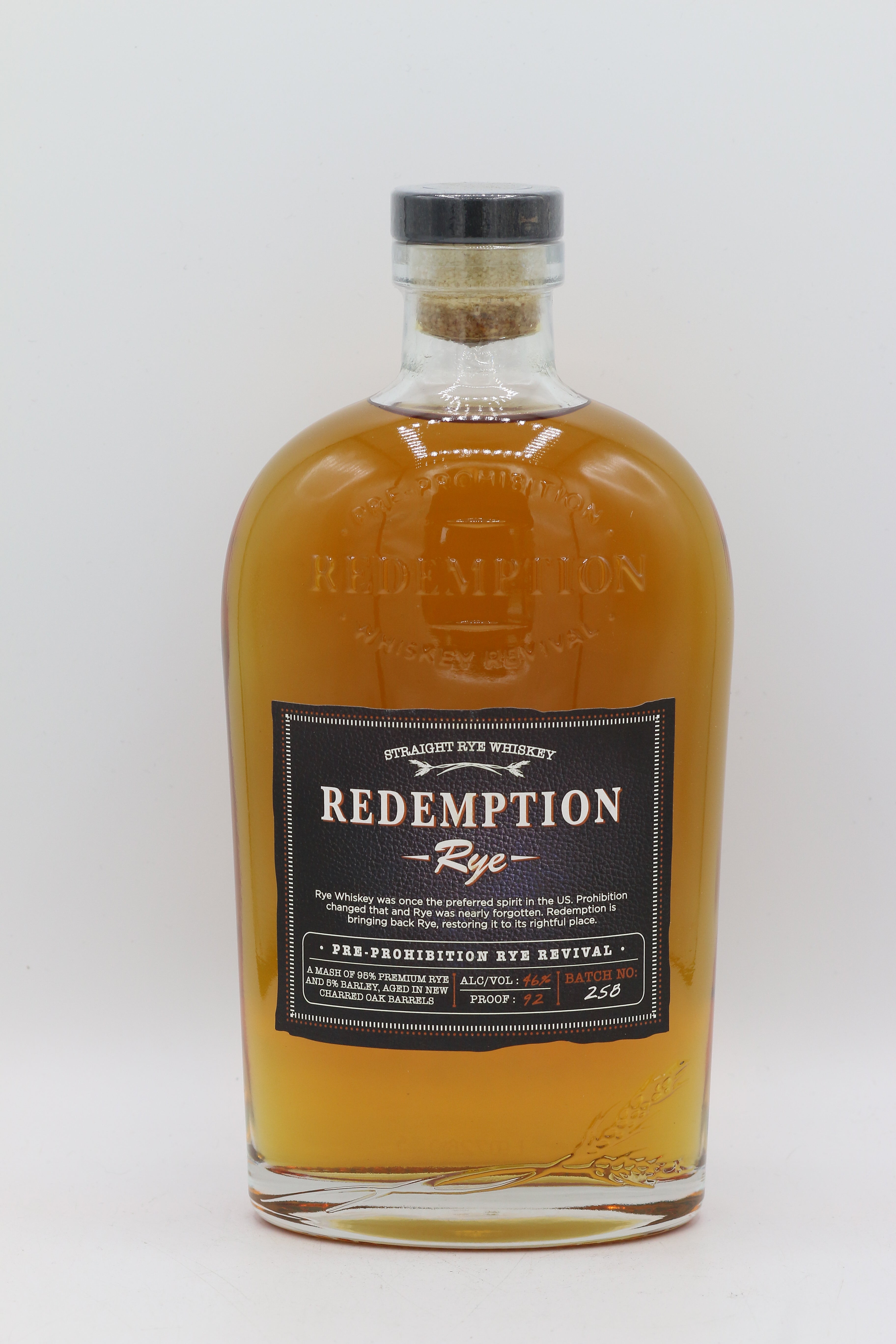 Redemption Rye Whiskey 750ml Wachusett Wine Spirits