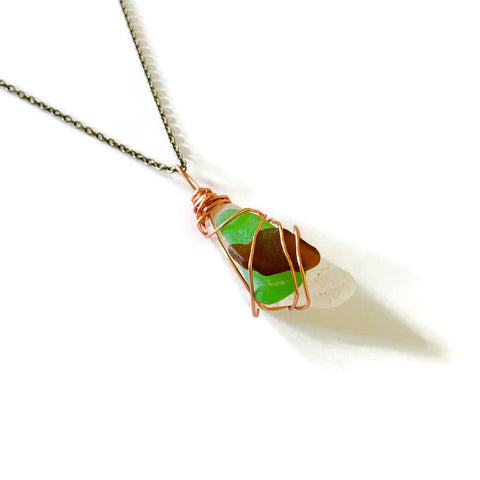 Sea glass sales pendant necklace