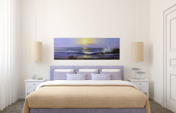 Cuadro paisaje mar para el cabecero cama dormitorio matrimonio