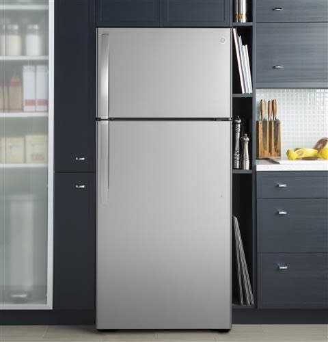 Non brushed magnetic stainless steel refrigerator cover skin on model type top freezer fridge