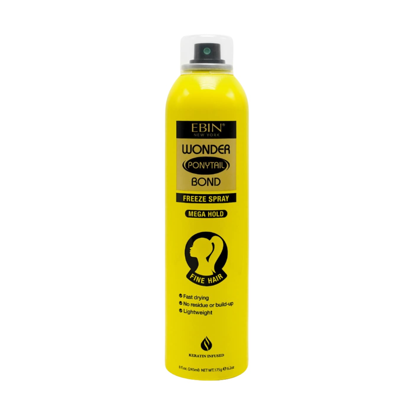 Ebin Wonder Ponytail Bond Freeze Spray Extreme Hold 8oz