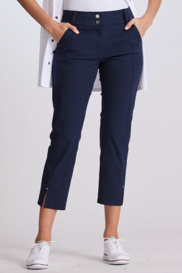 PAULA RYAN Bi Stretch Bootleg Jean - Navy