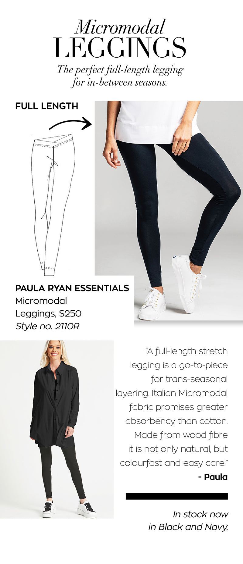 PAULA RYAN ESSENTIALS Crossover Waist Legging - Roma – Magpie Style