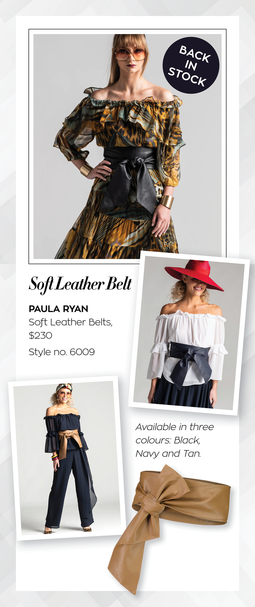Paula Ryan Soft Leather Belts