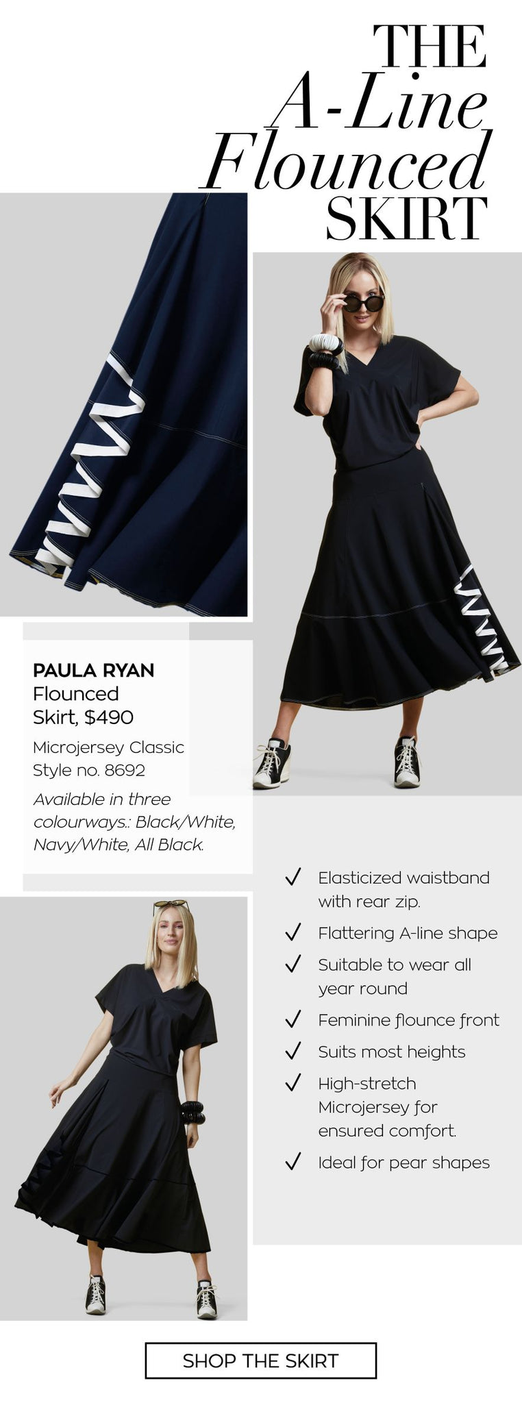 Paula Ryan Flounced Skirt