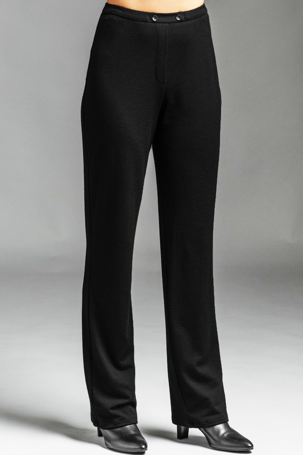 Paula Ryan Black Roma Ponte slim leg pant