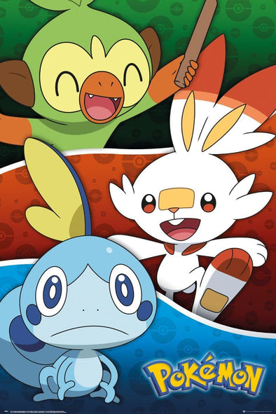 Pokémon - Poster Galar Starters Popstore 