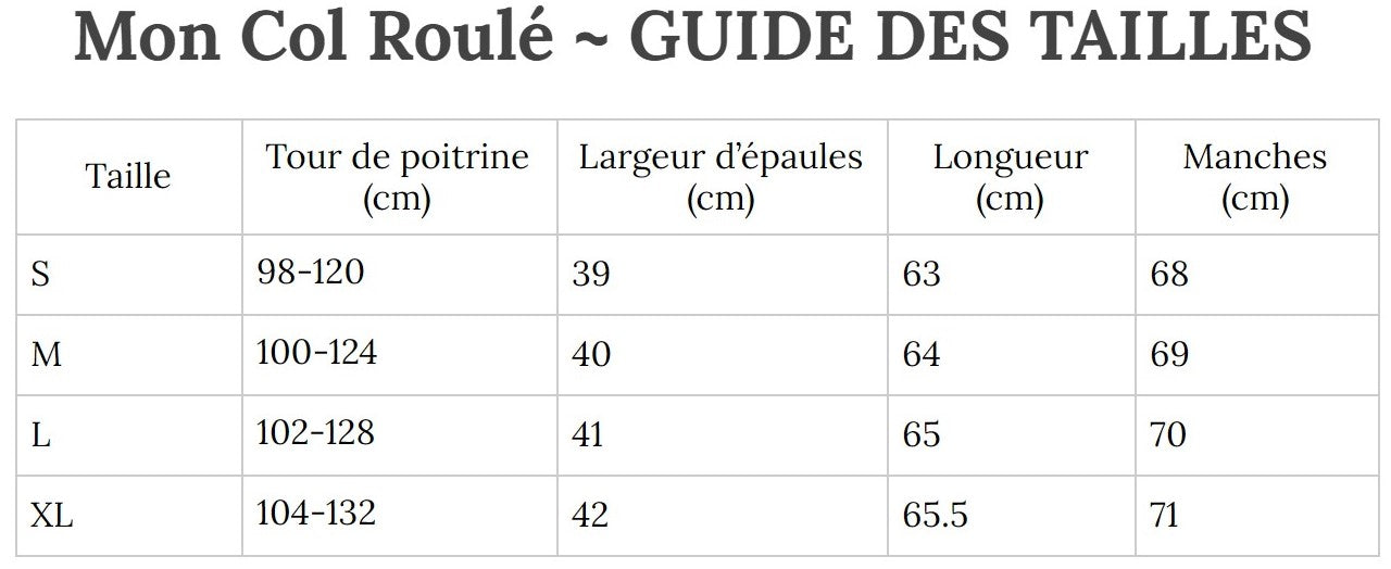 Guide des Tailles