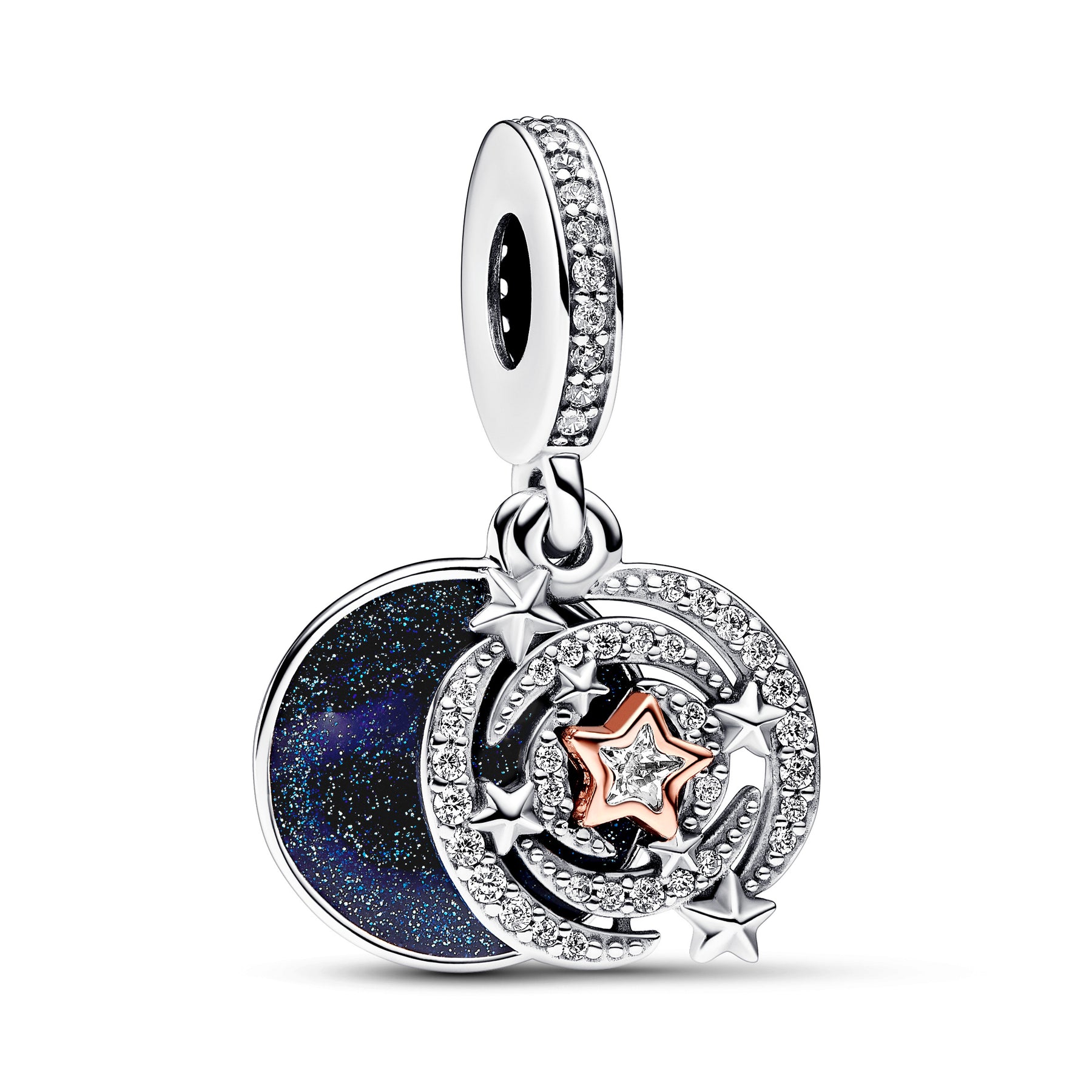 Pandora Passions Two-tone Key & Flower Necklace 399339C01