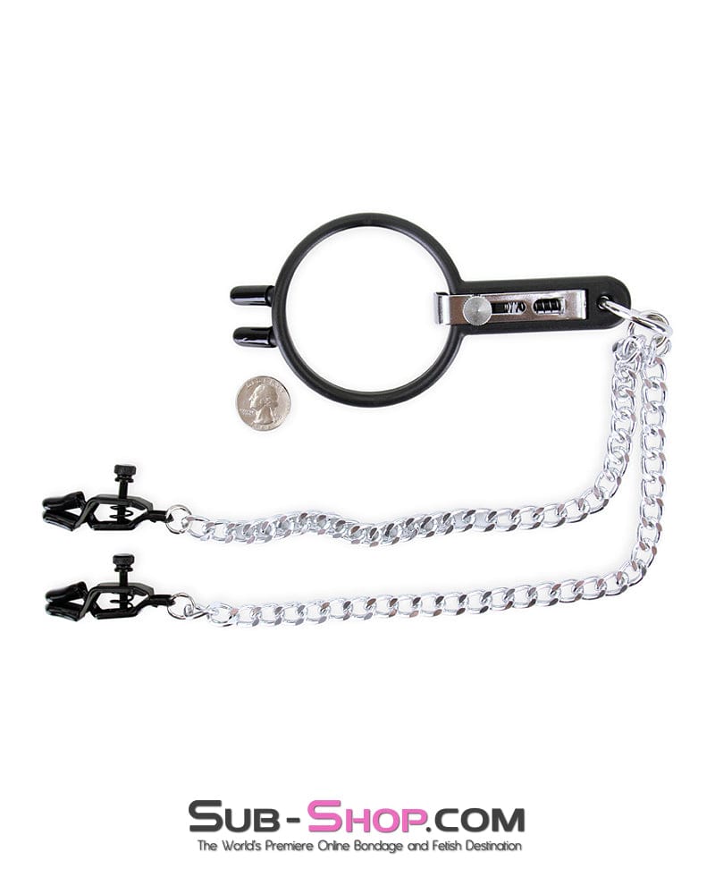 Mouth Spreader Gag With Nipple Clamps Bdsm Bondage Gear Sub Shop