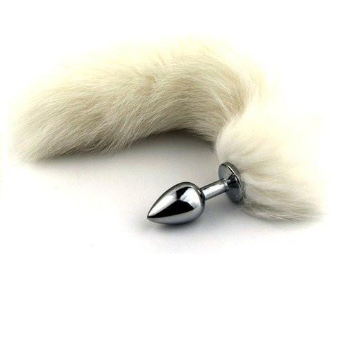 8874M Platinum Pussy Cat Chrome Kitty Tail Butt Plug - MEGA Deal. 