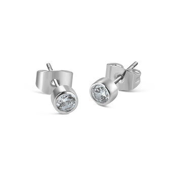 Guess Rhodium Plated Clear Stone Stud Earrings JUBE02 244JW RH T/U -  Jewellery from Eternity The Jewellery Store UK