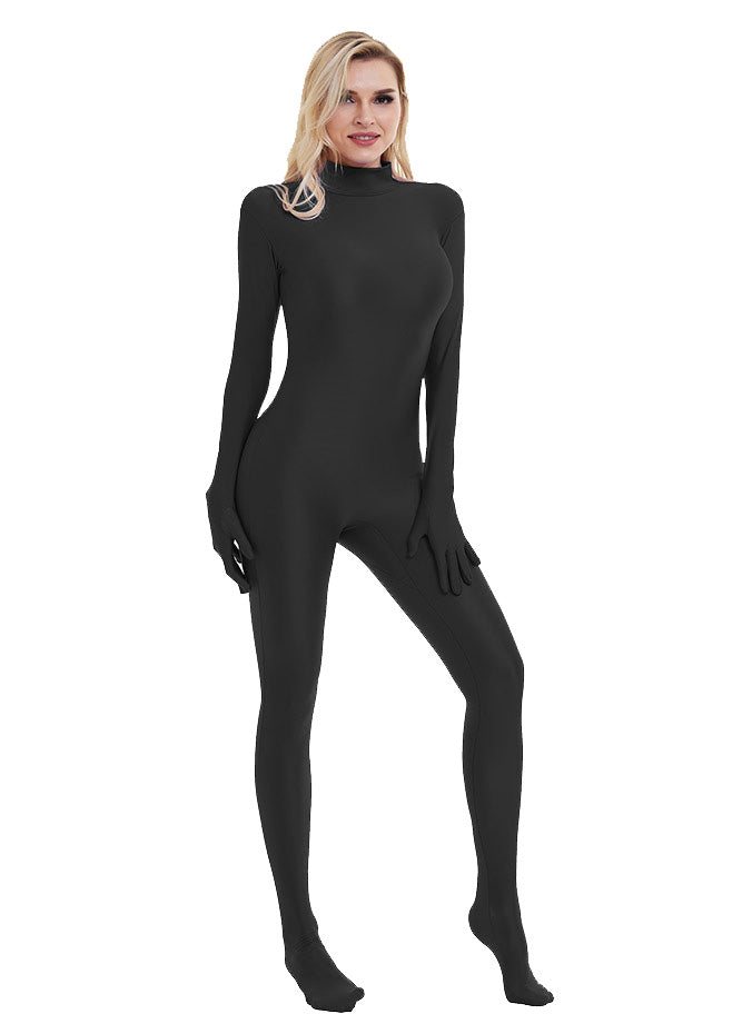 PIKADINGNIS Full Body Suit Black Unisex Adult Zipper Zentai Suit Cosplay  Halloween Costume